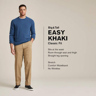 Big Men's Fit Easy Khaki Pants 