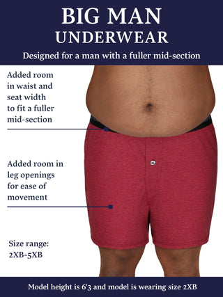 Big Men'S Knit Boxers, 3-Pack