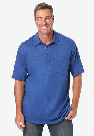 Large Men's Shrink-Less Polo T-Shirt