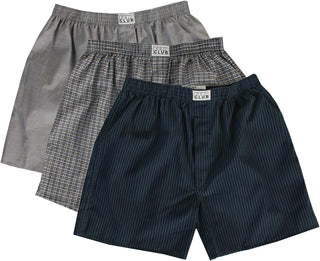 Plus Sized Men's Woven Boxers: 2-Pack