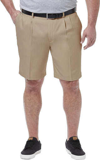 Big Men's Cool Pleated Front Expandable Waist Shorts