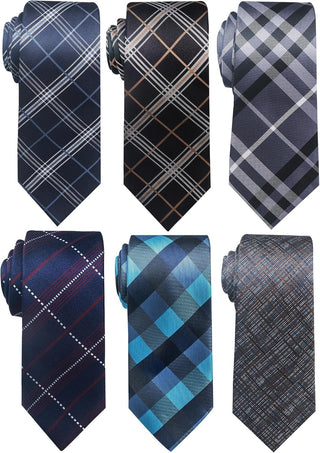 Tie for Men Necktie Woven Jacquard Neck Ties Set 6 PCS