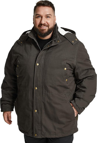 Plus Sized Men's Big and Tall Military Winter Warm Sherpa Lined Parka