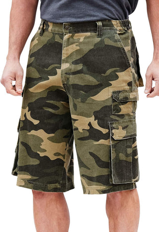 Plus Sized Men's Big & Tall Cargo Pocket Shorts