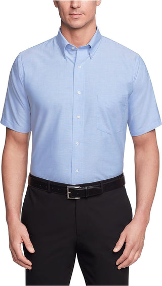 Big Men's Dress Shirts Short Sleeve Oxford