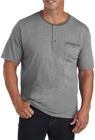 Plus Sized Men's Henley Shirt