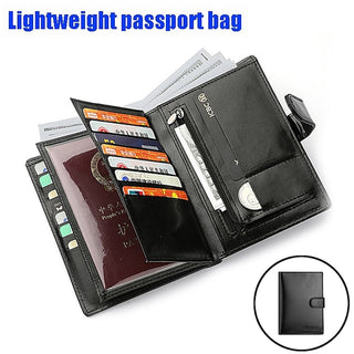 Credit Card Holder Wallet PU Leather Name Card Holder Luxury Waterproof Multi for Men, Back to School Gift