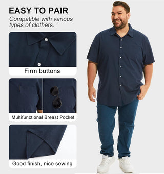 Plus Sized Mens Button down Shirt 