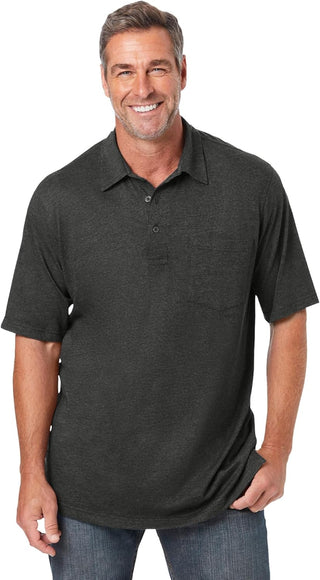 Large Men's Shrink-Less Polo T-Shirt