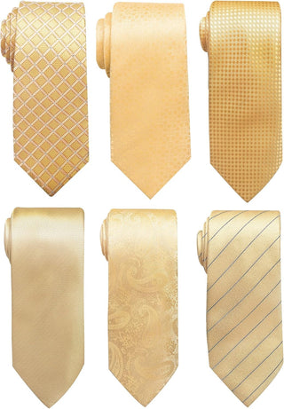 Tie for Men Necktie Woven Jacquard Neck Ties Set 6 PCS