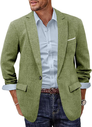 Plus Sized Linen Suit Jacket for Big Men