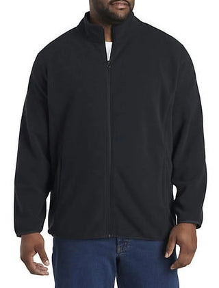 Big + Tall Essentials by  Men's Big and Tall Full-Zip Polar Fleece Jacket Navy 