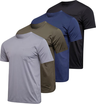 Large Men's Athletic T-Shirt - 4 Pack