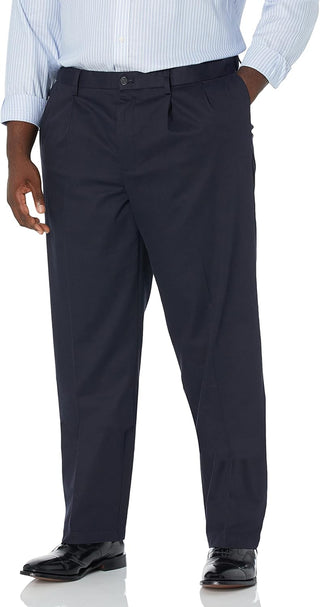 Big Men's Classic Fit Signature Stretch Pants-Pleated