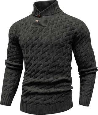 Shawl Collar Pullover Sweater V-Neck for Big and Tall