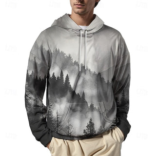 Plus Size Graphic Men's Hoodie Sweatshirt