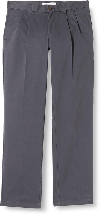 Big Men's Wrinkle-Resistant Pleated Chino Pants