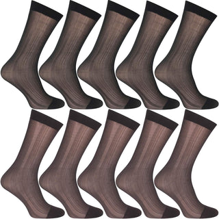 Mens Ultra Thin Dress Socks 10 Pairs