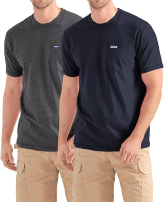 Big and Tall Pocketed T-Shirts for Men - 2 Pack 