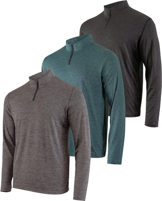 Big Men's Dry-Fit Quarter Zip Sweatshirt (3 Pack)