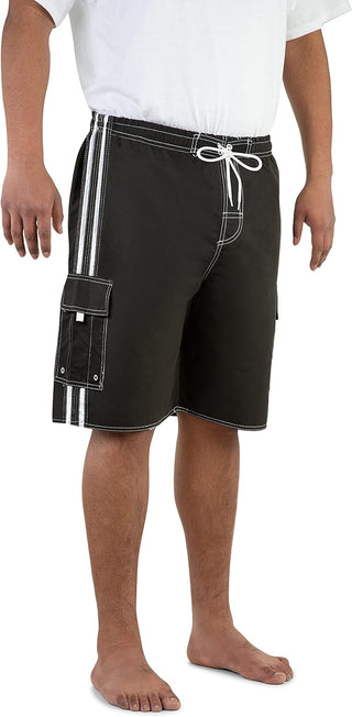 Mens Big and Tall Quick Dry Swim Shorts Bathing Suit