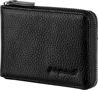 Men's Zipper Wallet Leather Bifold