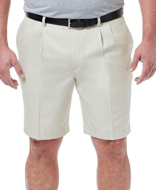 Big Men's Cool Pleated Front Expandable Waist Shorts