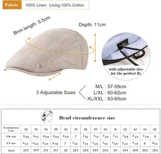 Men's Flat Cap - Large Sized