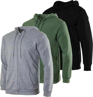 Big Men's Athletic Sweatshirt Jacket (3-Pack)