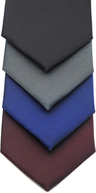 Skinny Solid Ties for Men, 4 Pack