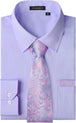 D01-Dress Shirt Purple  Purple Tie