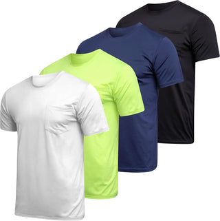 Large Men's Athletic T-Shirt - 4 Pack