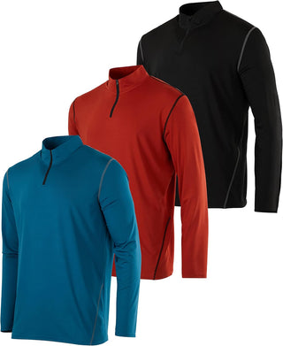 Big Men's Dry-Fit Quarter Zip Sweatshirt (3 Pack)