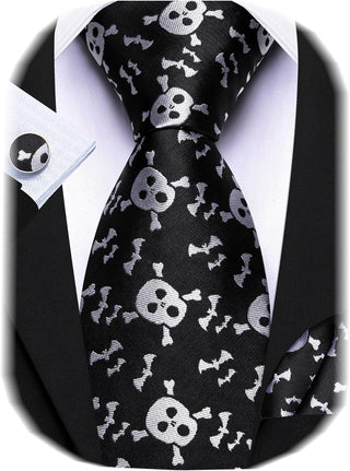 Ties for Men Designer Handkerchief Cufflink WOVEN Casual Necktie