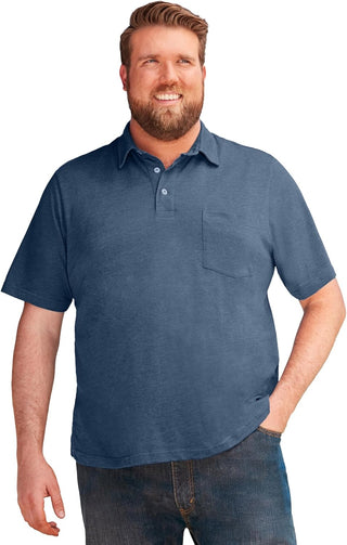 Large Men's Shrink-Less Polo T-Shirt