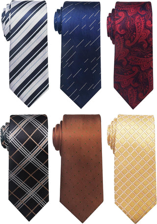 Tie for Men Necktie Woven Jacquard Neck Ties Set 6 PCS