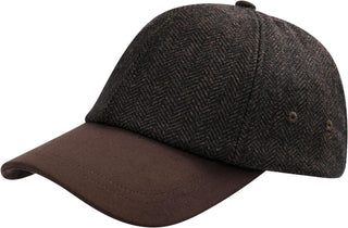 Wool Baseball Cap for Men Adjustable Tweed Hat