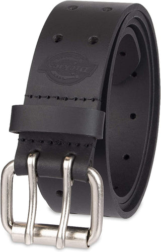 Big Men's Leather Double Prong Belt