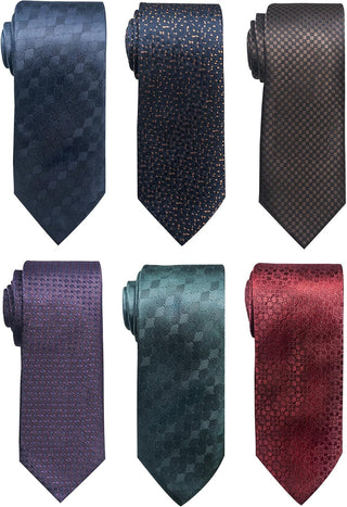 Tie for Men Necktie Woven Jacquard Neck Ties Set 6 PCS