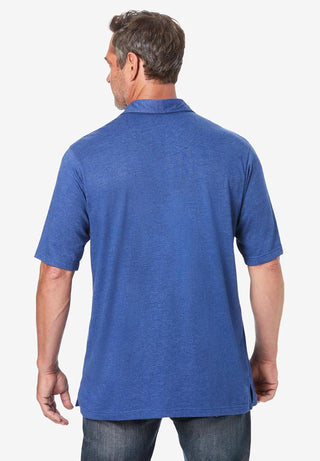 Large Men's Shrink-Less Polo T-Shirt