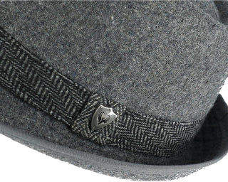 Men’s Fedora with Herringbone Band