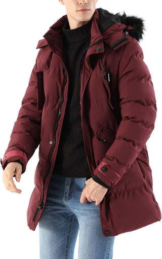 Plus Sized Men's Parka Ski Coat