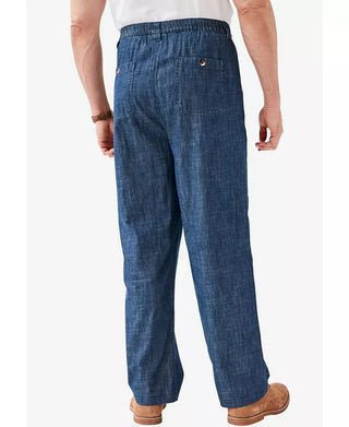 Big & Tall Knockarounds Full-Elastic Waist Pants in Twill or Denim