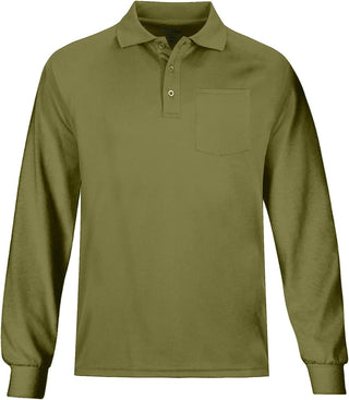 Plus Size Men's Big Golf Polo Shirts Long Sleeve