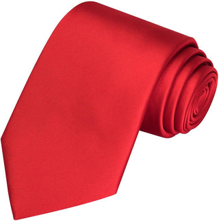 Solid Satin Tie Pure Color Necktie Mens Ties + Gift Box