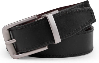 Big Men's Classic Leather Reversible Belt