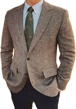 Big and Tall Lightweight Herringbone Blazer