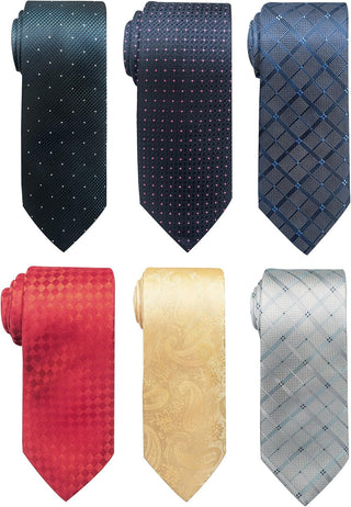 Tie for Men Necktie Woven Jacquard Neck Ties Set 6 PCS