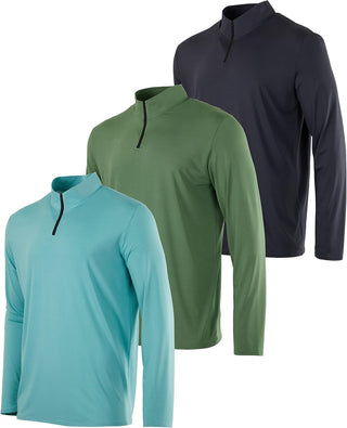 Big Men's Dry-Fit Quarter Zip Sweatshirt (3 Pack)