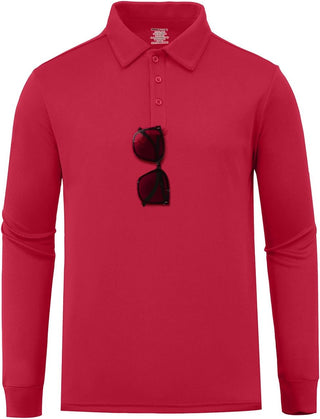 Plus Size Men's Big Golf Polo Shirts Long Sleeve